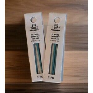 Big Twist Plastic Tapestry Needles, 2.75 Inch (7cm), 2 Packs - NEW